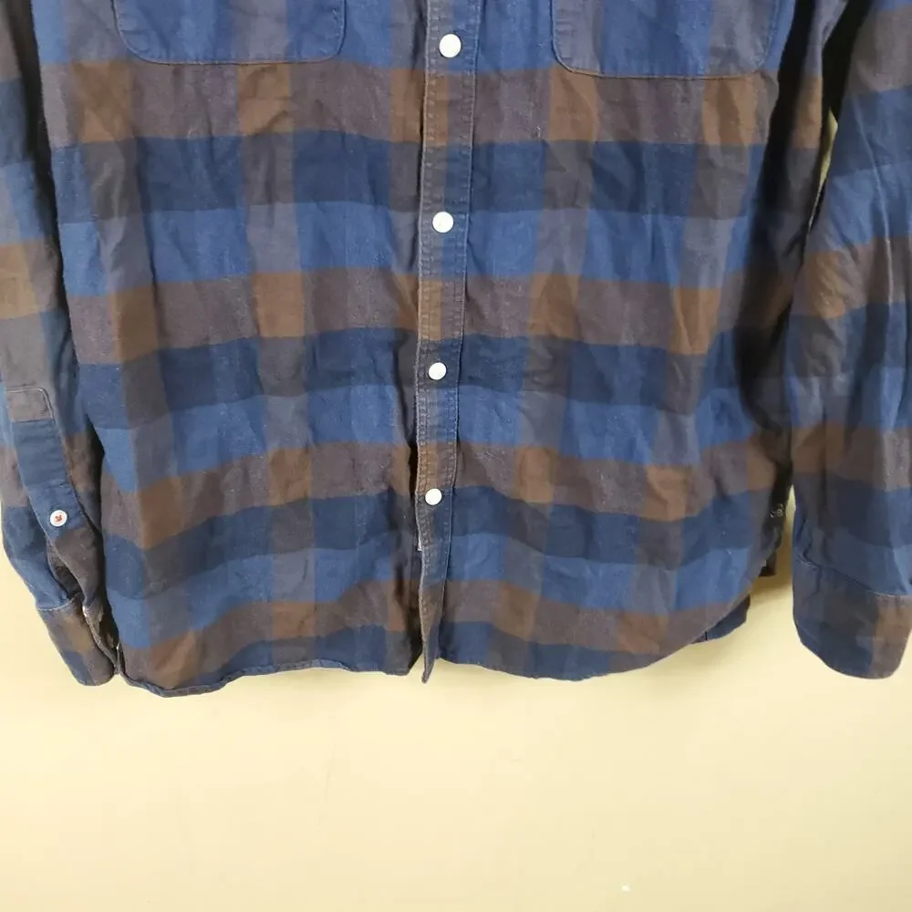 Banana Republic Plaid Tailored Slim Fit Button-up Shirt Size L